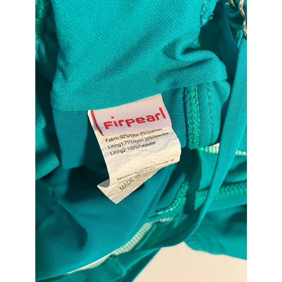 Women's firpearl Teal One Piece Swimsuit Size 10 Summer Beach Boho Braid strappy - Picture 6 of 7